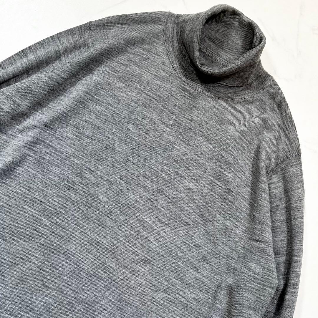 未使用級 L◎ジョンスメドレー 30G エクストラファイン メリノウールセーター