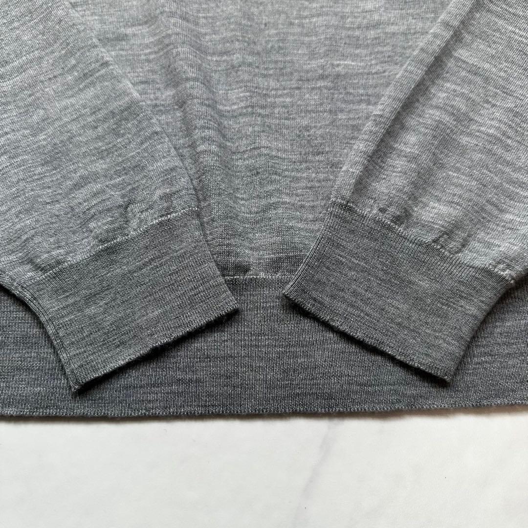 未使用級 L◎ジョンスメドレー 30G エクストラファイン メリノウールセーター