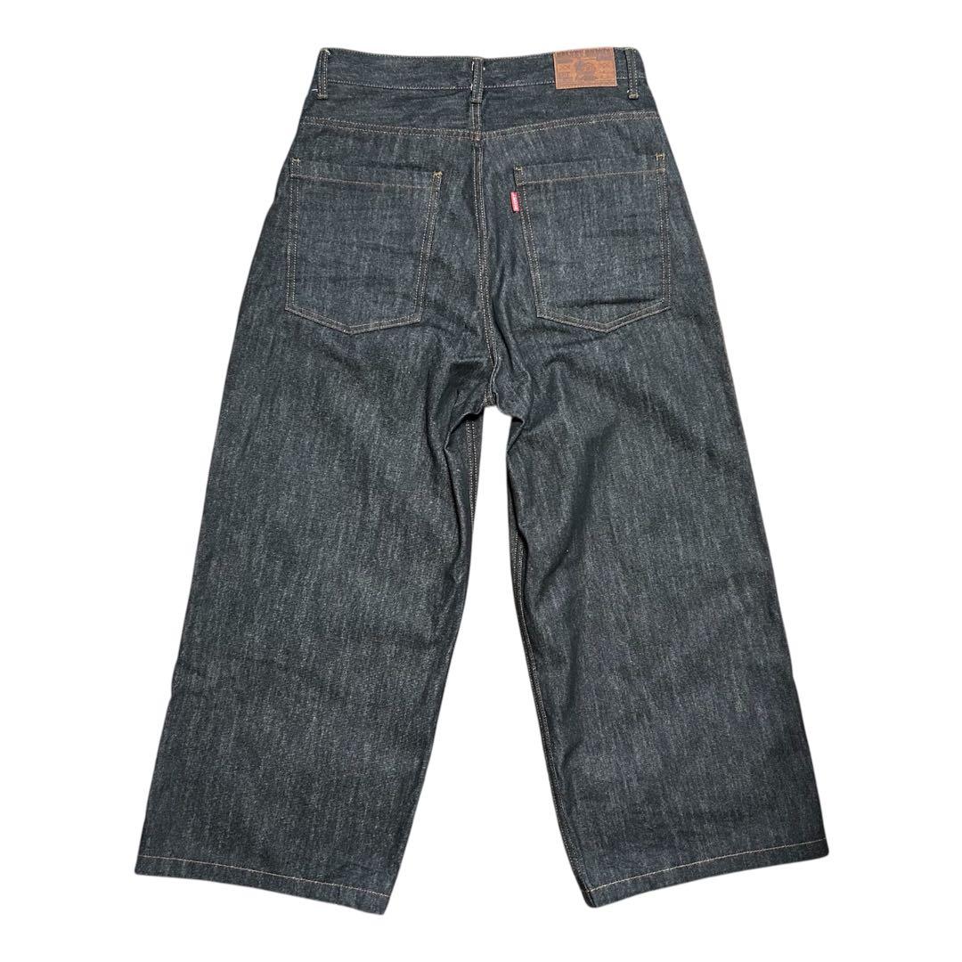 パンツ BELVET Baggy rigid denim black