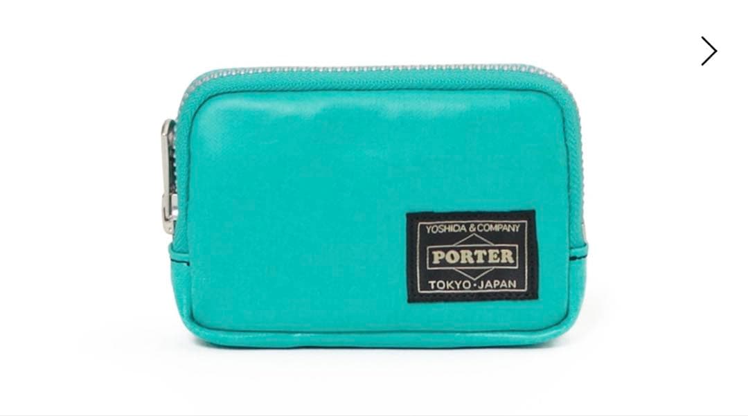 90周年 PORTER TINY CARD CASE ターコイズ