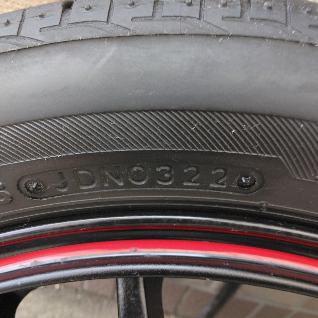 15インチ 5j　45エスホールドブラック スポーク ホイールセット