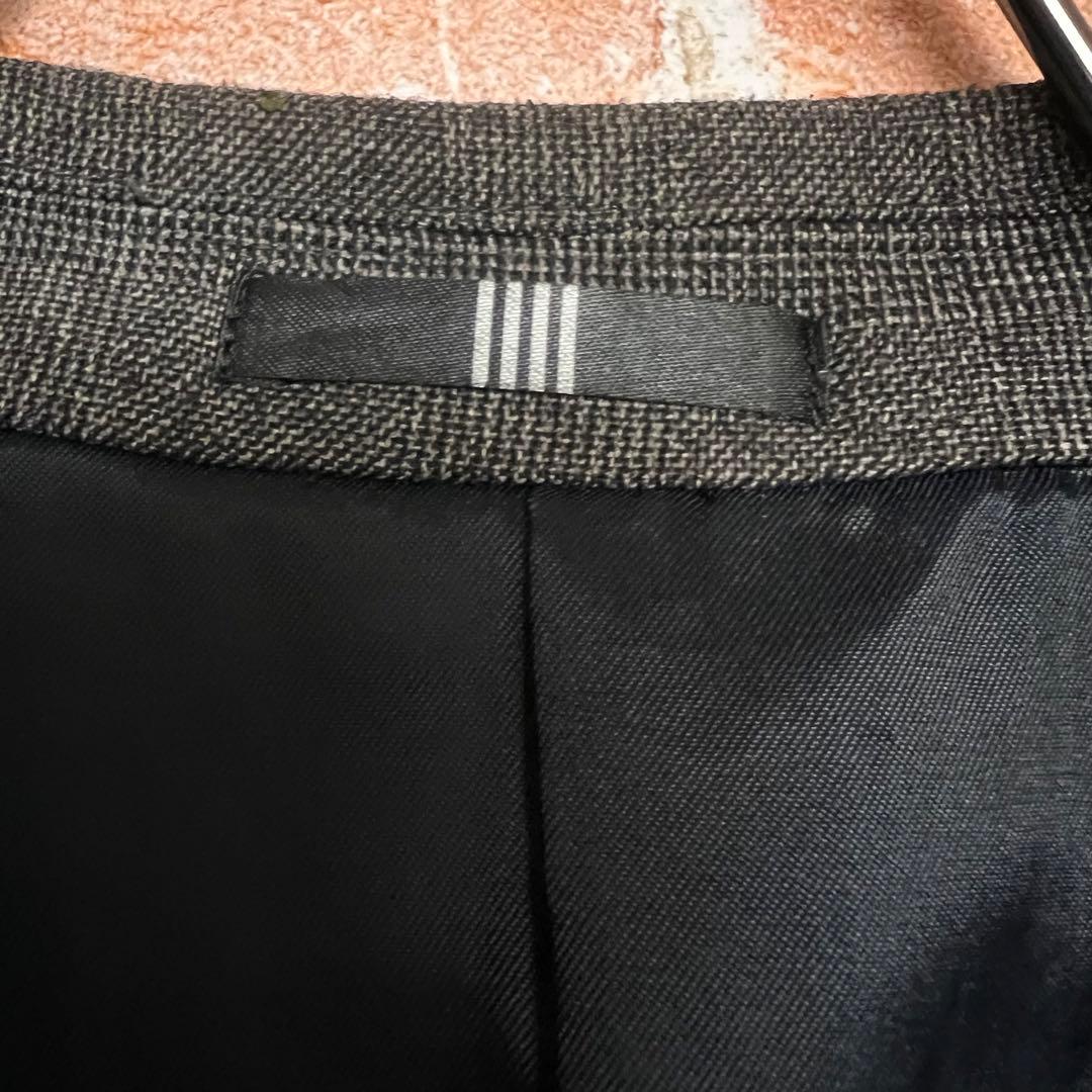 (極美品)スーツセレクト　4S 洗える　スーツセットアップ　チェック柄　グレー