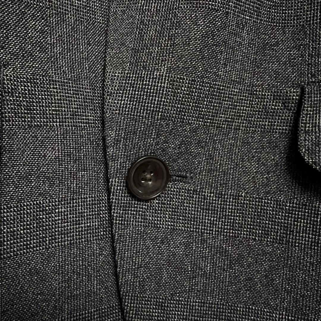 (極美品)スーツセレクト　4S 洗える　スーツセットアップ　チェック柄　グレー