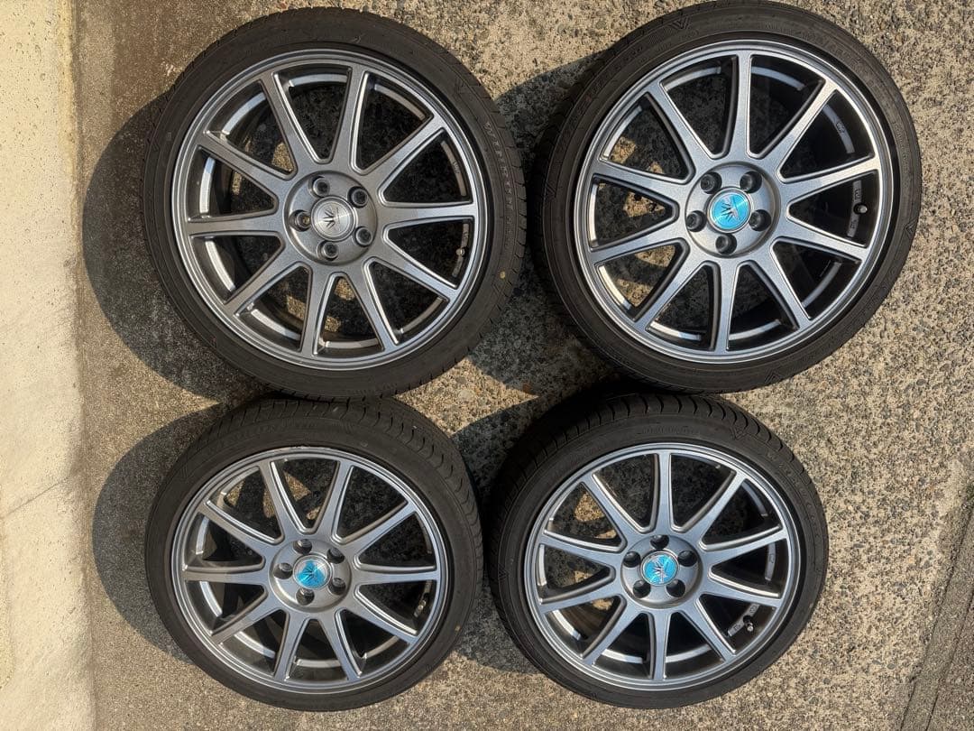 シエンタ　195/45r17グレー 5スポーク　サマータイヤホイールセット