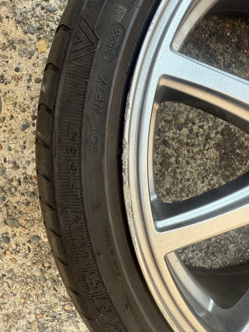シエンタ　195/45r17グレー 5スポーク　サマータイヤホイールセット