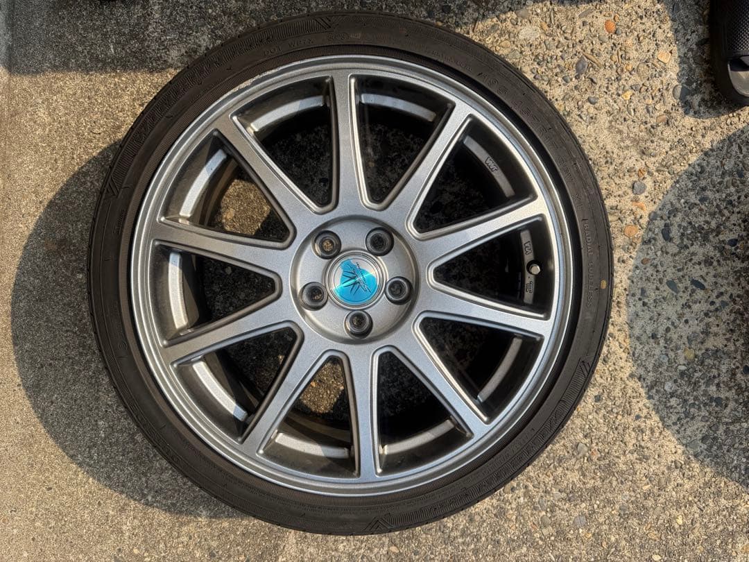 シエンタ　195/45r17グレー 5スポーク　サマータイヤホイールセット