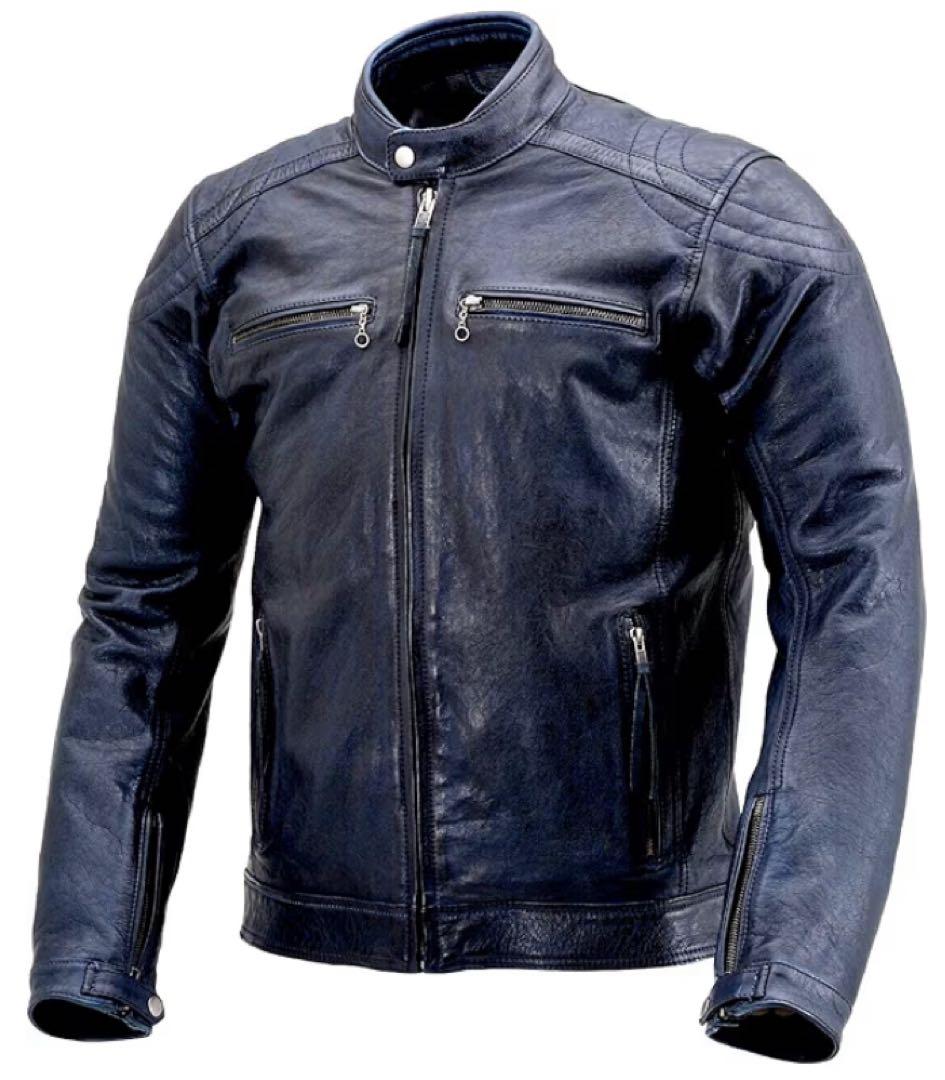 デイトナ レザージャケット 本革(ワックス加工) DL-006 ネイビー
