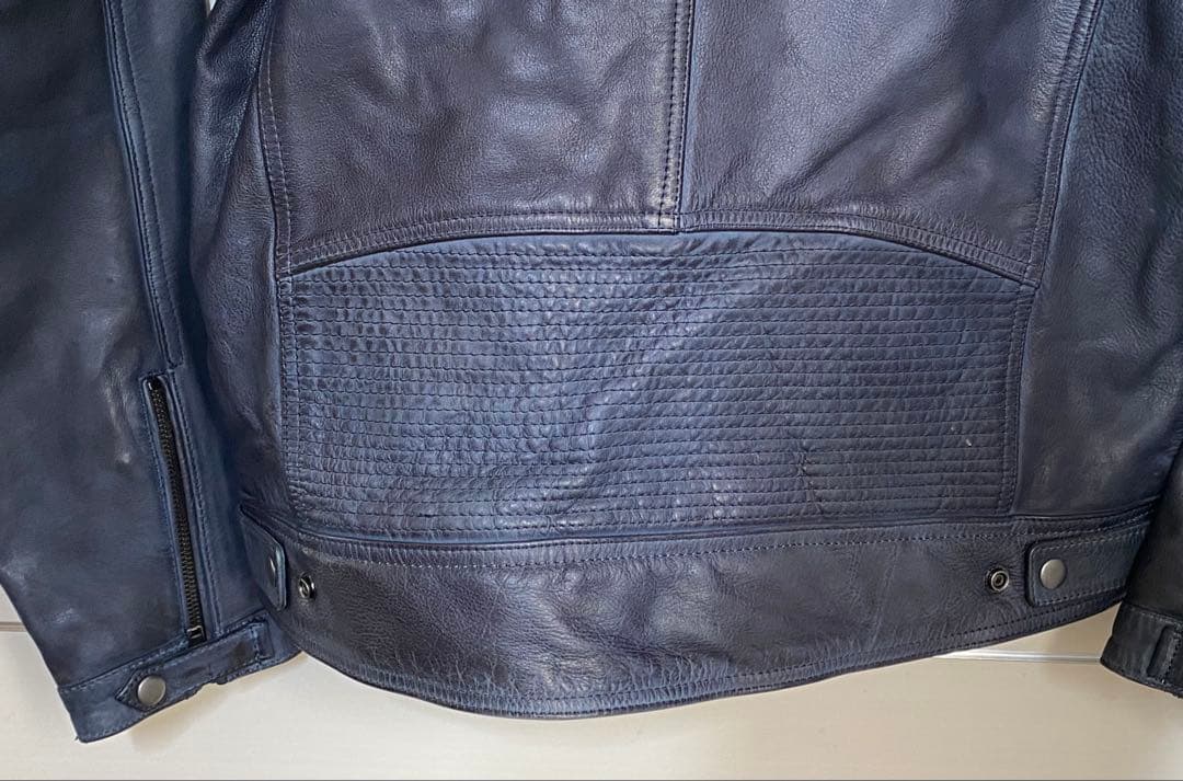 デイトナ レザージャケット 本革(ワックス加工) DL-006 ネイビー