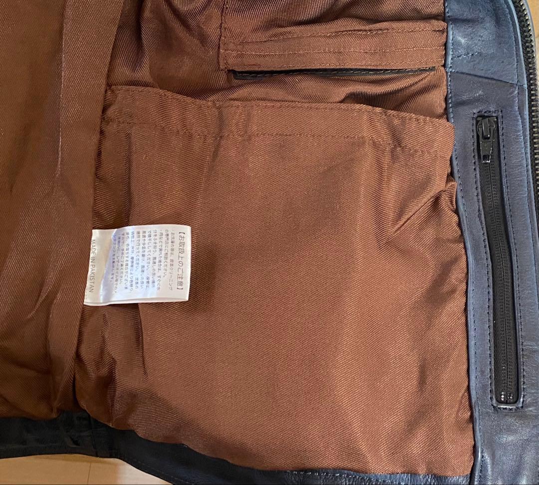 デイトナ レザージャケット 本革(ワックス加工) DL-006 ネイビー