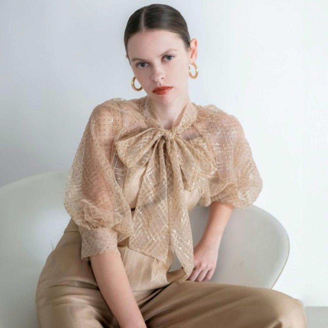 ドットスパンコールリボンボレロオールインワンパンツドレス Leja