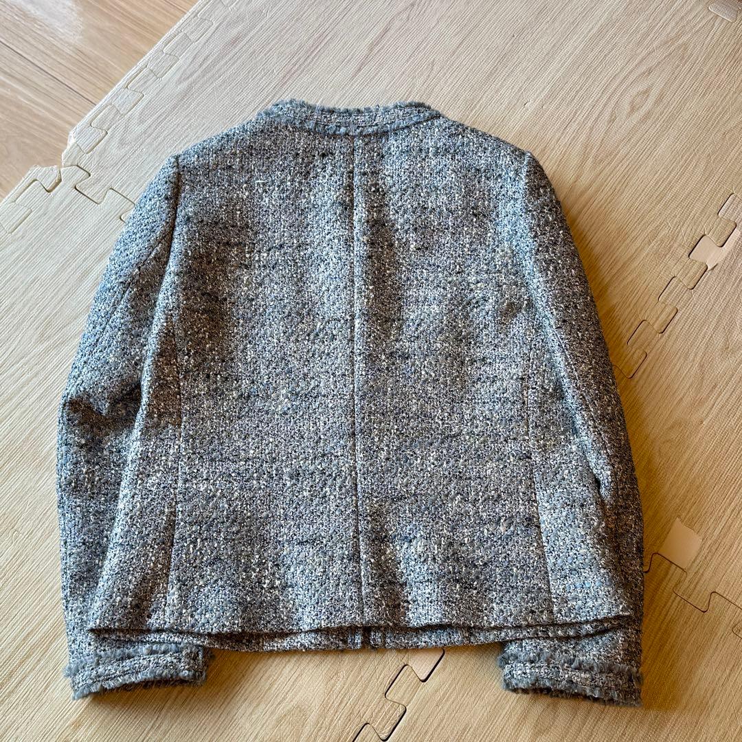m*す様 セオリー theory ノーカラー ツイードジャケット