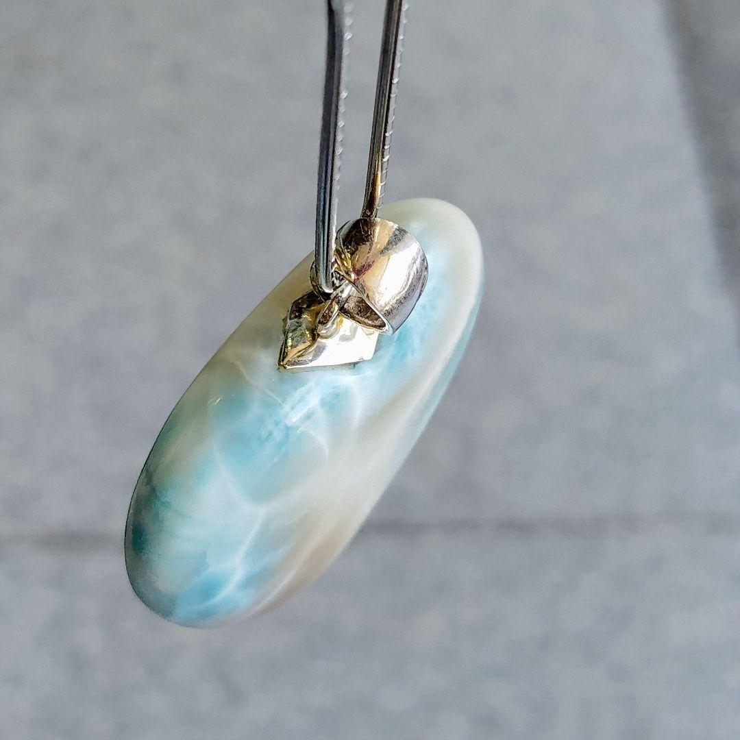 ピンクラリマー 特大ハート♡シルバー925 チャーム 希少 高品質 両面美しい✨