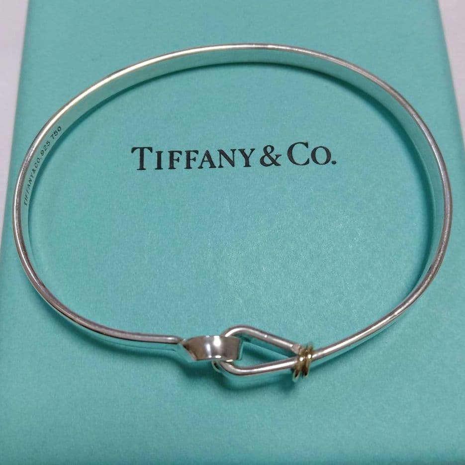 TIFFANY ティファニー フック＆アイ バングル コンビ 925×750