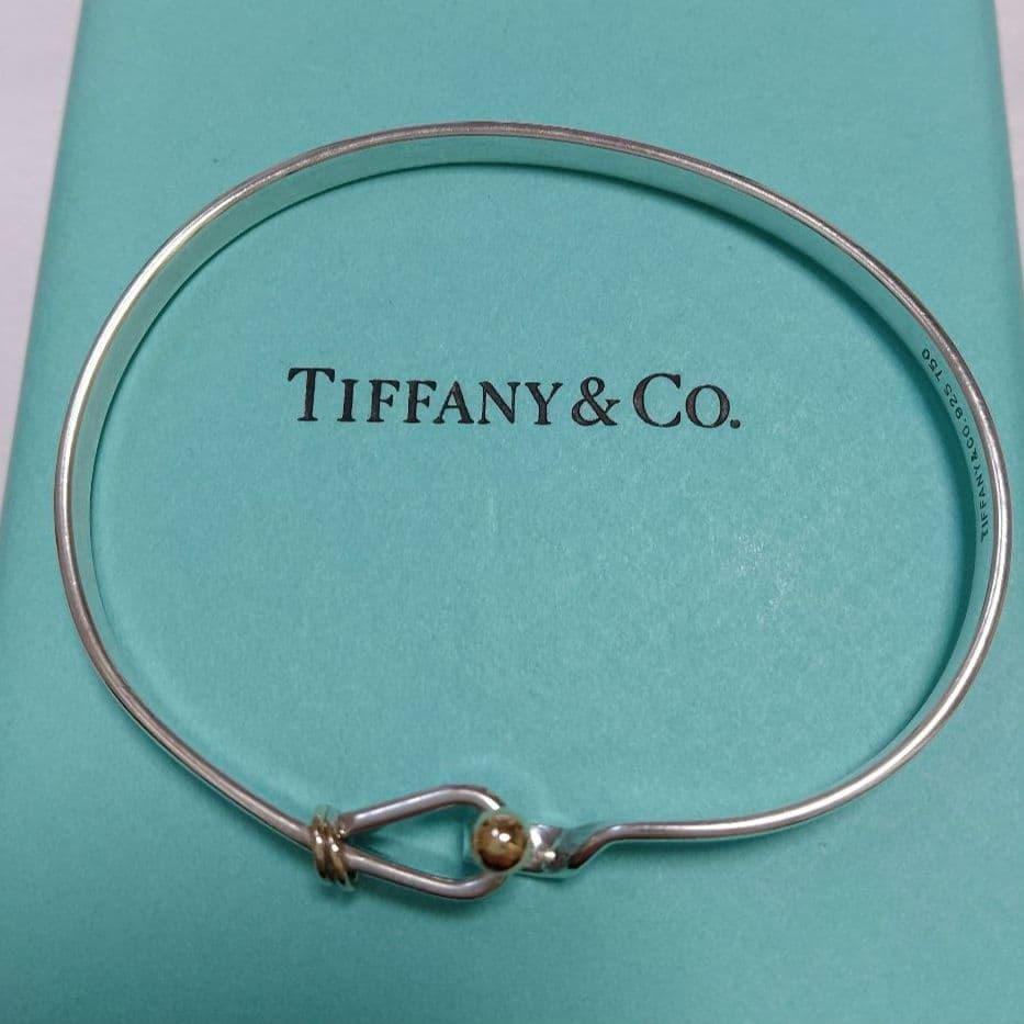 TIFFANY ティファニー フック＆アイ バングル コンビ 925×750