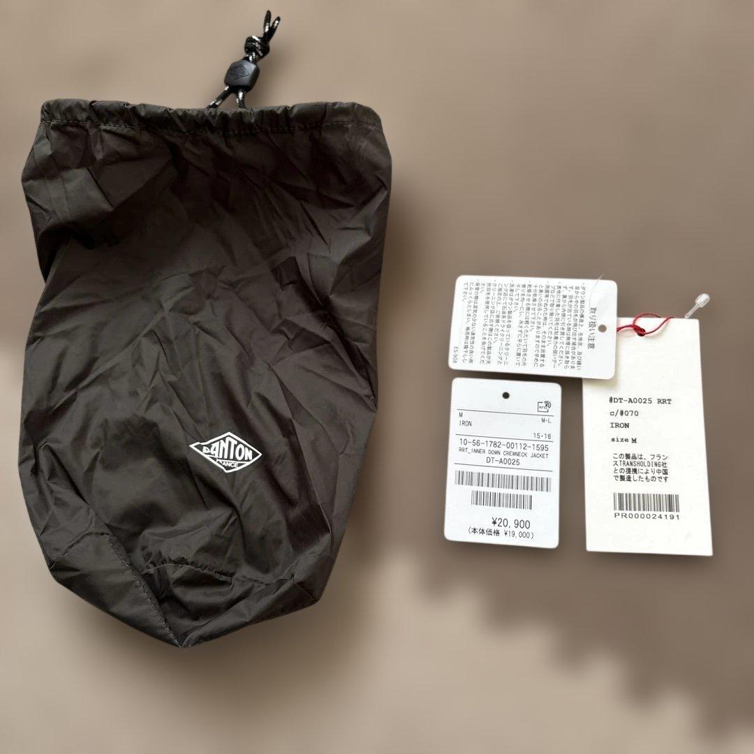 ダントン　クルーネック　インナーダウンジャケット　メンズ
