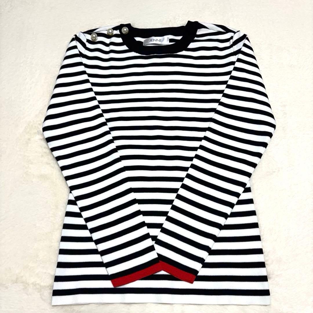 【極美品】 JENNE カットソー ボーダーXL