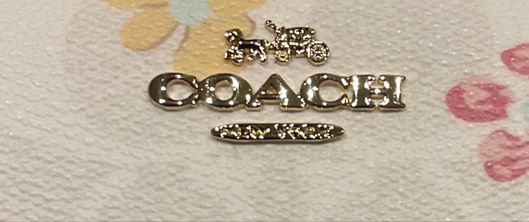 【新品未使用】COACH　長財布　C8695　SV/WT　ホワイト　花柄