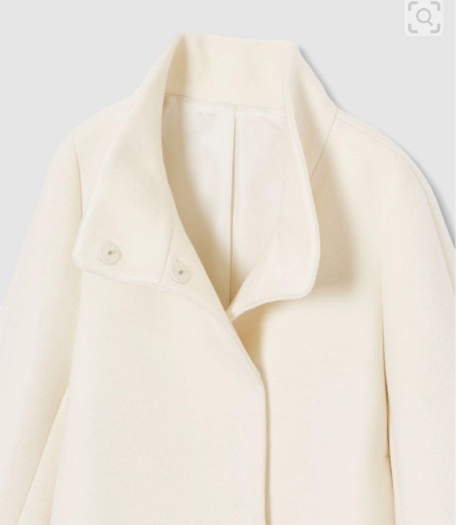 あ*読様 タグ付き未使用品　アナイ　ウールビーバーショートコート　36 白系