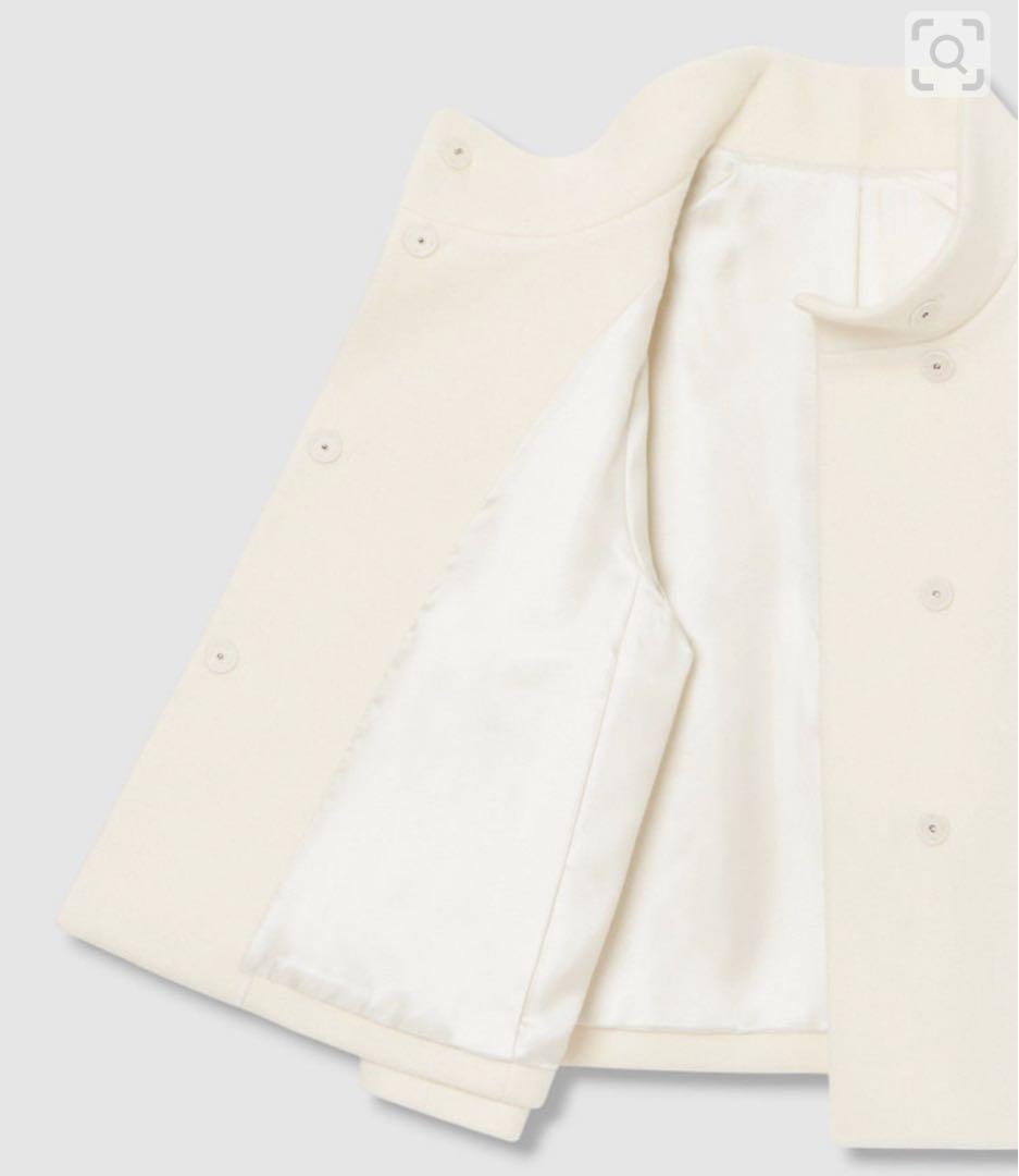 あ*読様 タグ付き未使用品　アナイ　ウールビーバーショートコート　36 白系