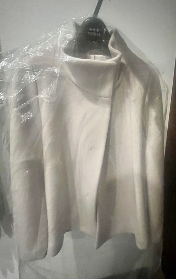 あ*読様 タグ付き未使用品　アナイ　ウールビーバーショートコート　36 白系