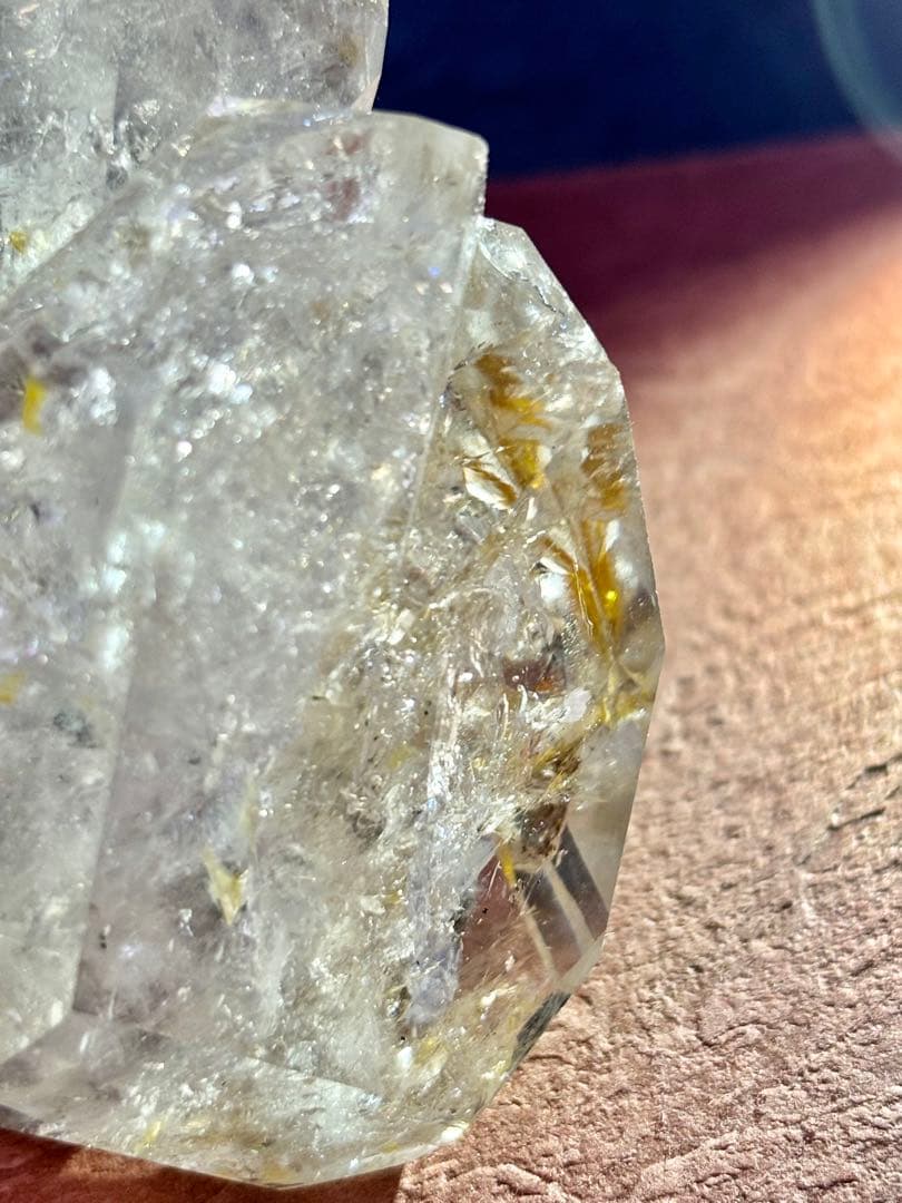 【超希少】大型 ゴールデン ハーキマーダイヤモンド 原石 (ハーキマー産) 水晶