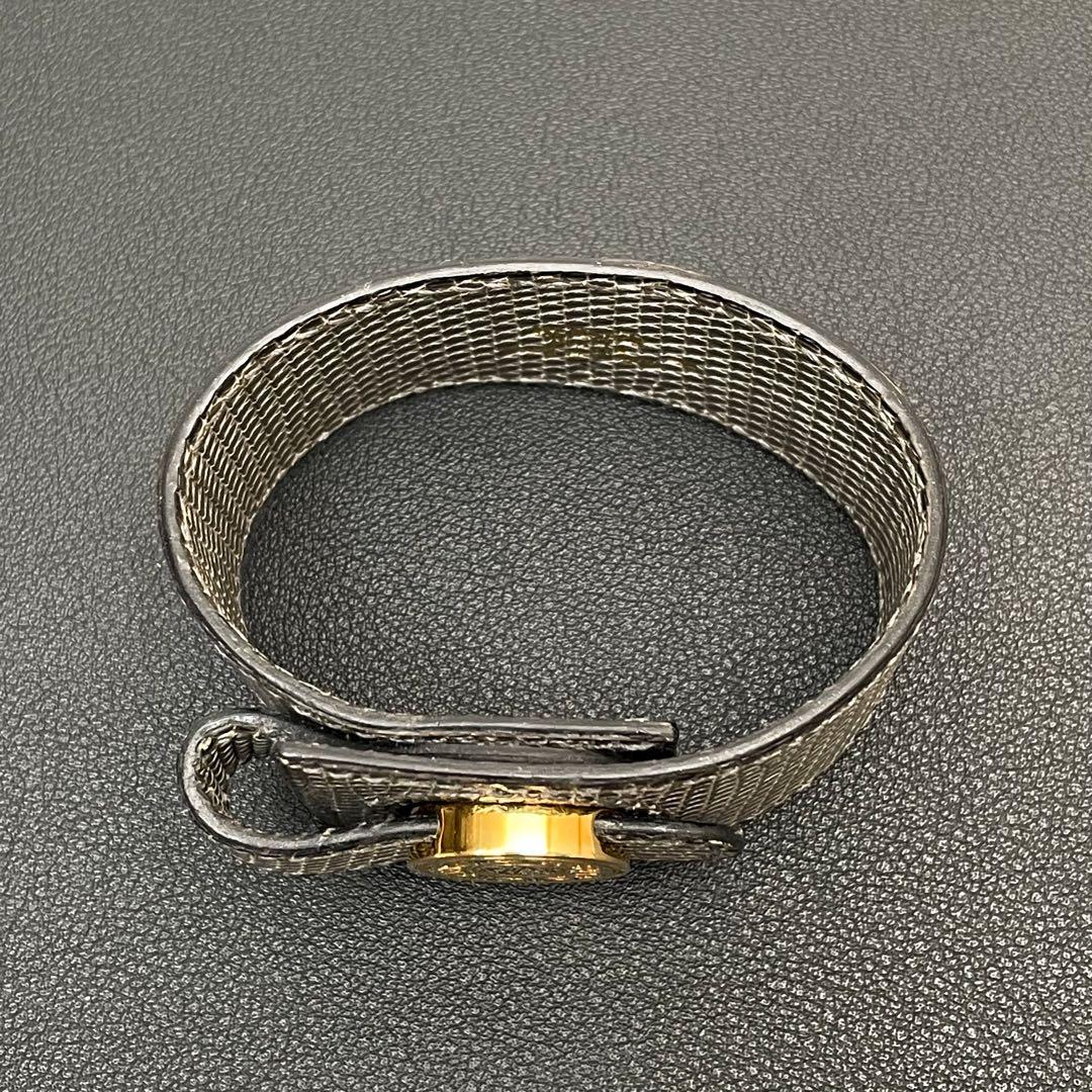 美品 エルメス セリエ リザード レザー バングル ブレスレット ゴールド金具