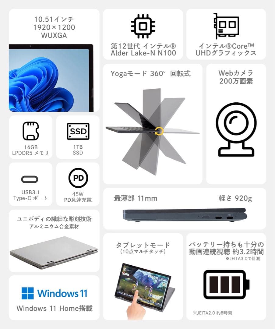 【新品未使用品】TENKU MOBILE S10 ノートPC パソコン