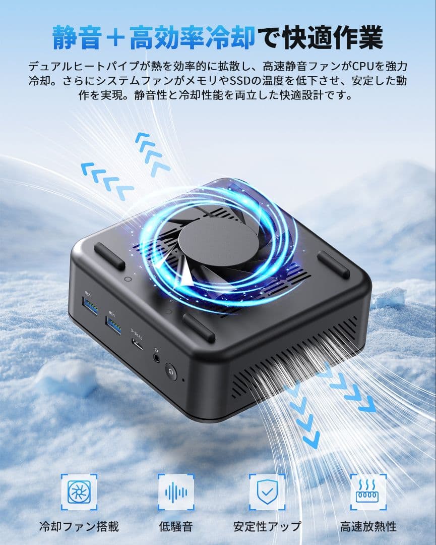 【新品未開封】NIPOGI Ryzen 5 3500U ミニPC