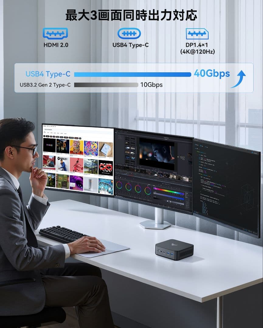 【新品未開封】NIPOGI Ryzen 5 3500U ミニPC