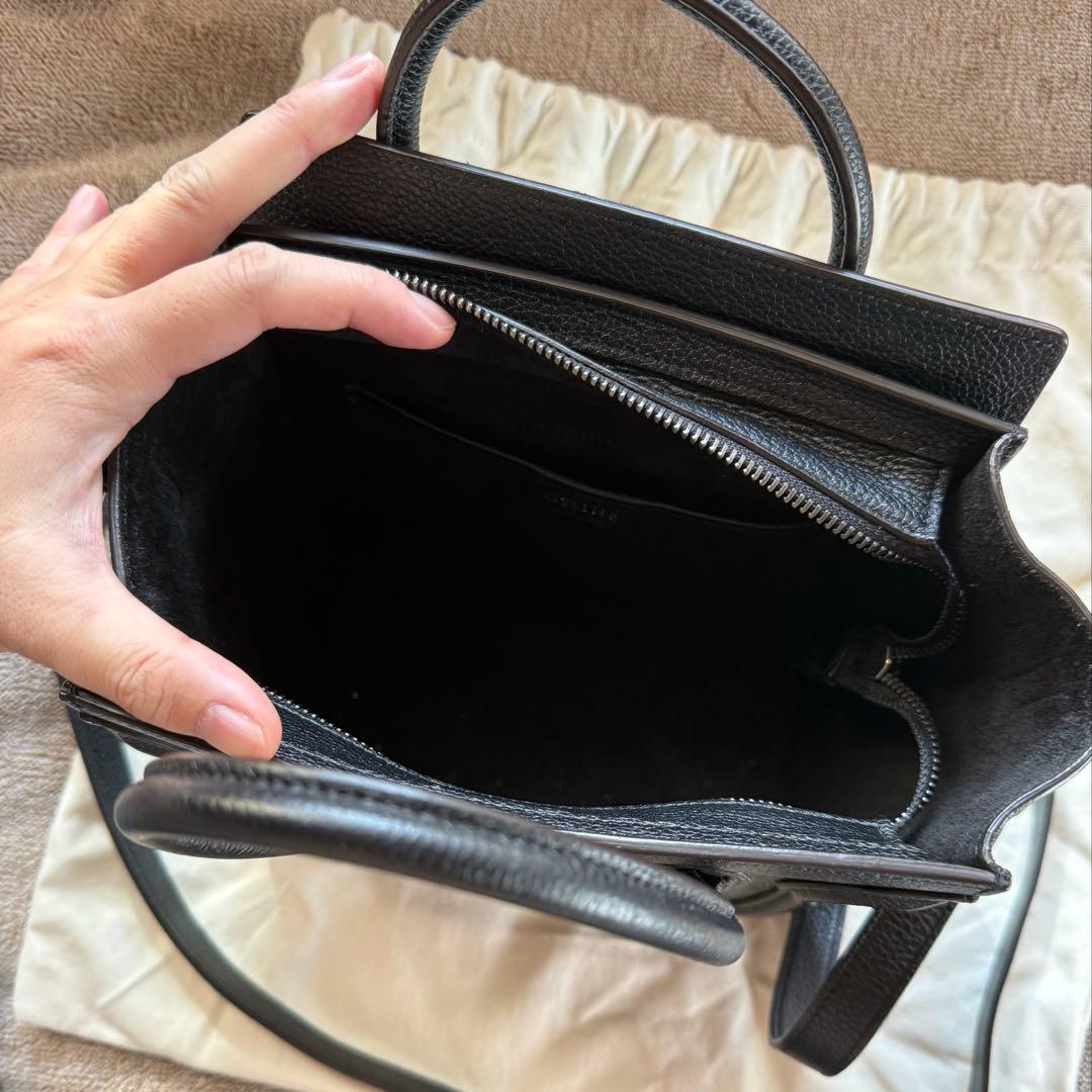 mame CELINE ラゲージナノ ブラック ショルダーバッグ