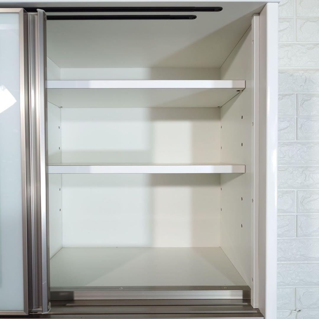 ニトリ キッチンボード アルミナ2 幅100cm カップボード 食器棚 I065