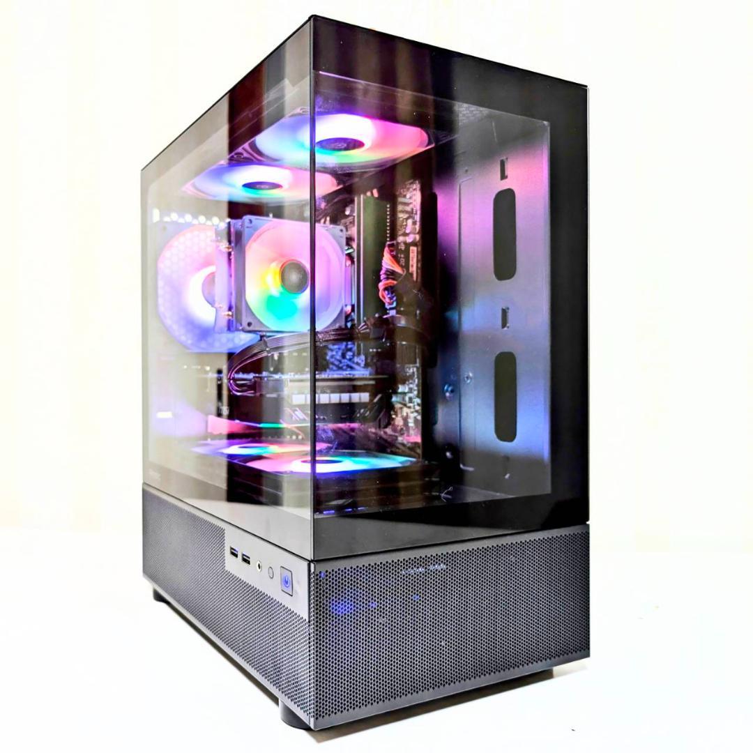 黒いゲーミングPC・おまけでモニター+スピーカー・Office