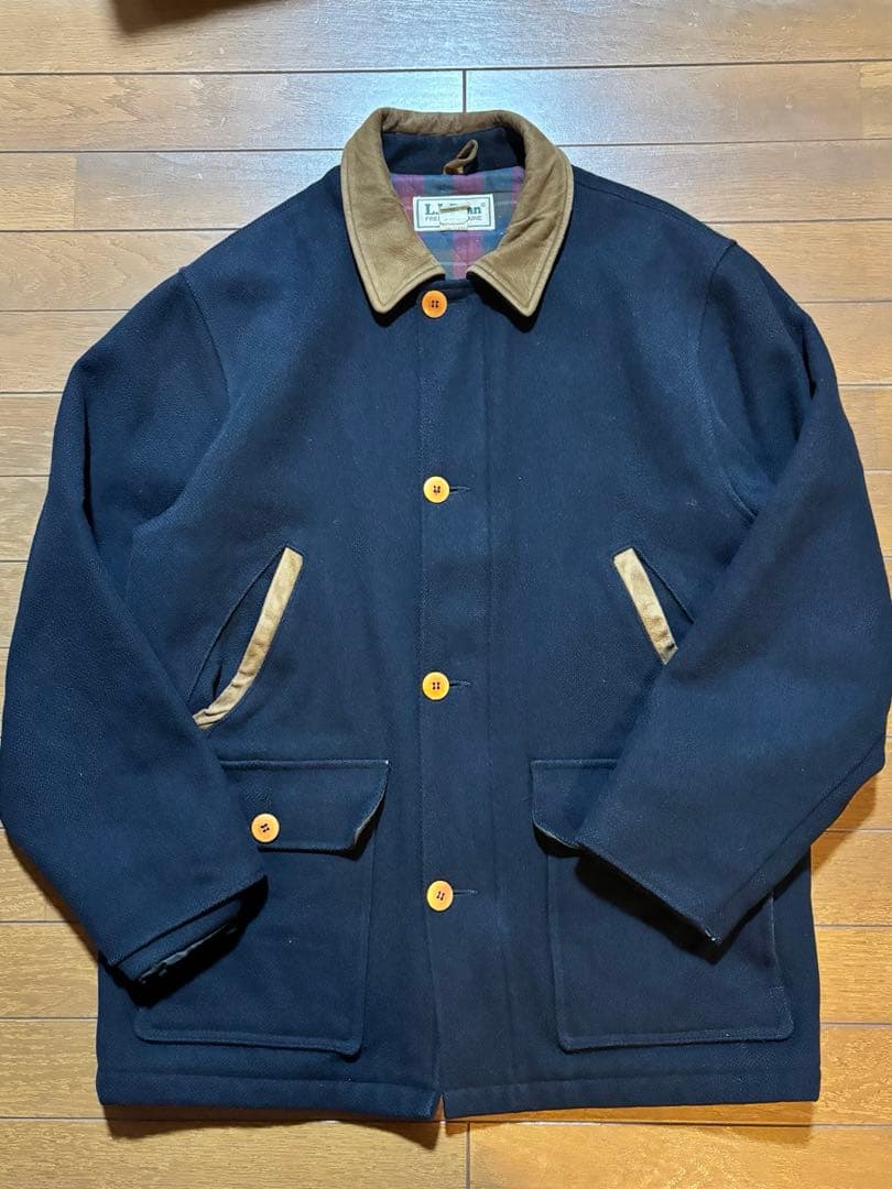 80s L.L.bean ハーフコート 襟ヌバック USA製