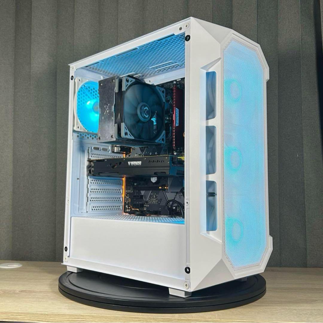 光る 白ゲーミングPC Ryzen/GTX1660super Windows11