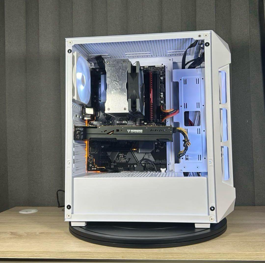 光る 白ゲーミングPC Ryzen/GTX1660super Windows11