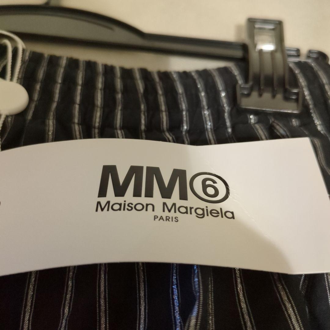 【未使用/タグ付き】【MM6】ストライプ ハーフパンツ 定価63,800円