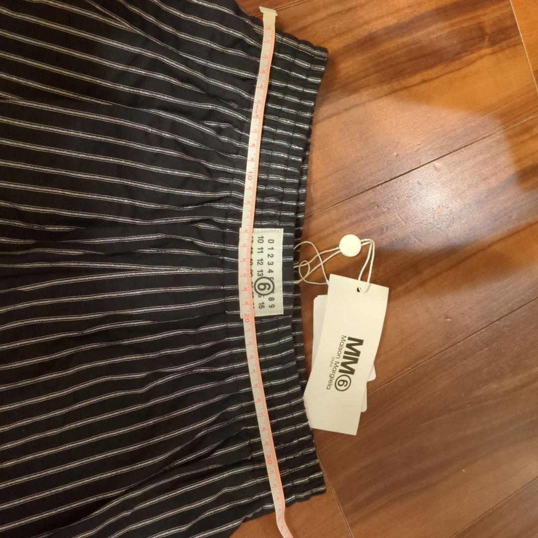 【未使用/タグ付き】【MM6】ストライプ ハーフパンツ 定価63,800円