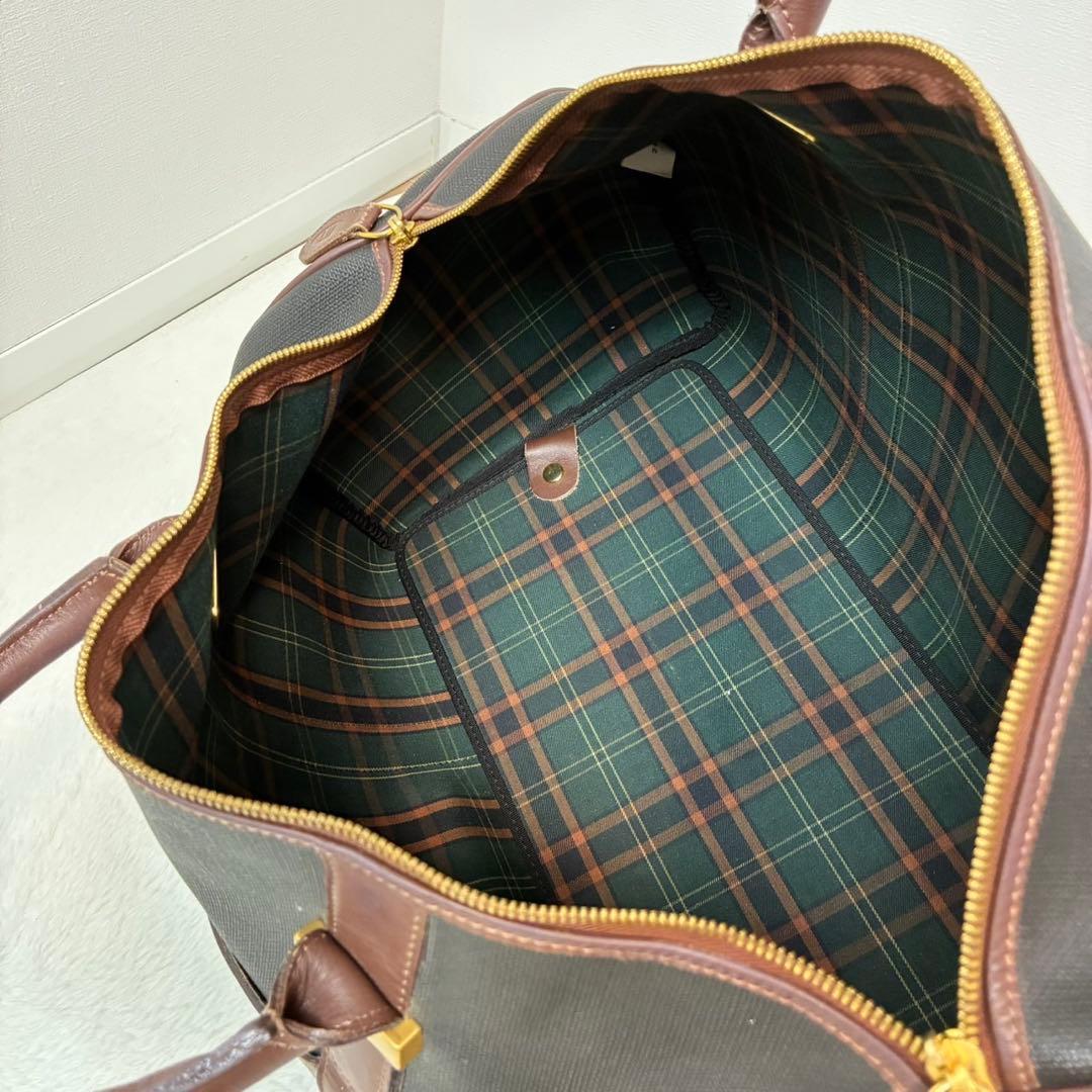 ダンヒル　ボストンバック　レザー　ゴールド金具　レザー