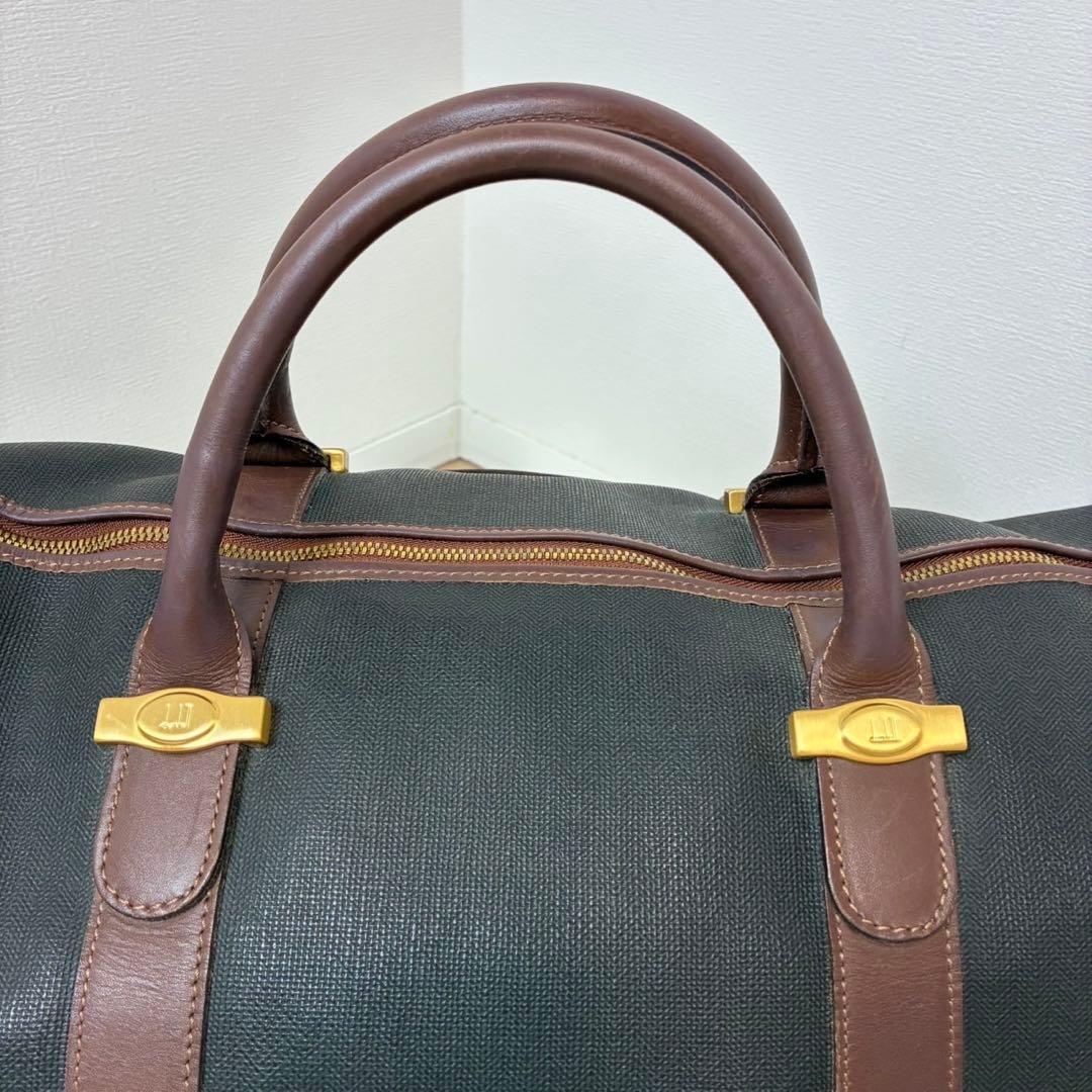 ダンヒル　ボストンバック　レザー　ゴールド金具　レザー