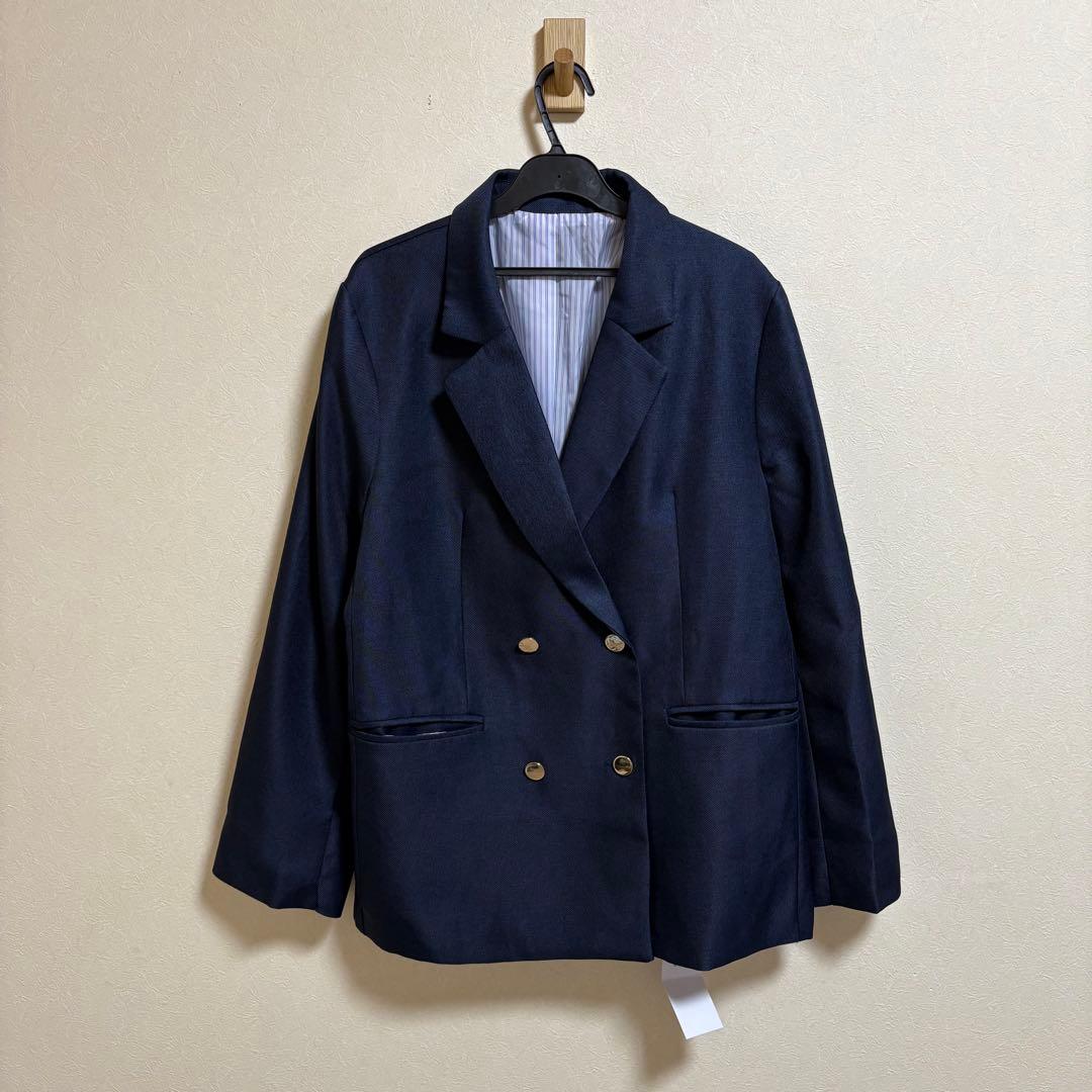 新品 ミスティック 金ボタンテーラードジャケット ネイビー