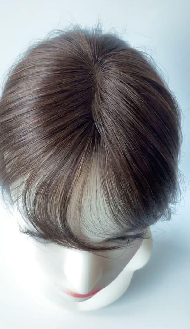大手メーカー品質 人毛ミックスヘアピース