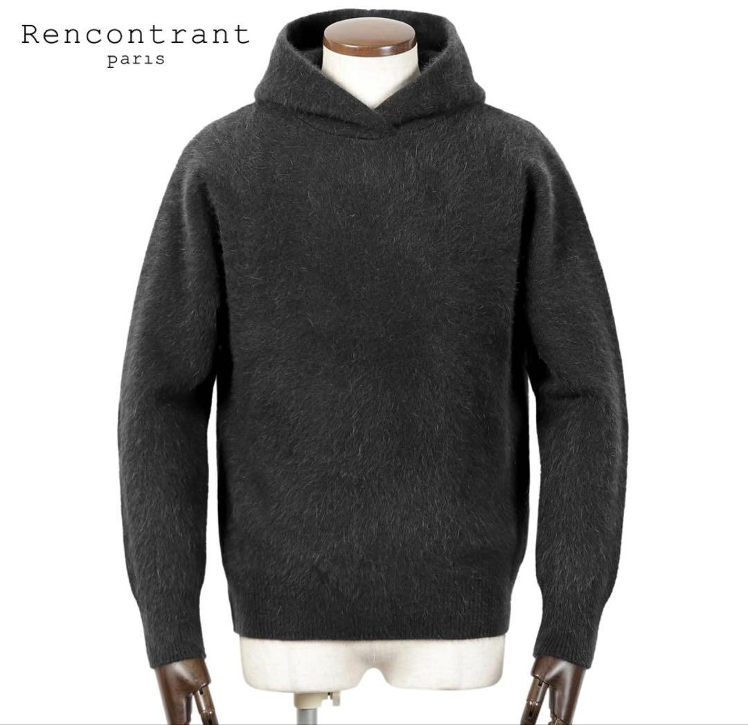 レンコントラント Rencontrant フォックスウールプルオーバーパーカー