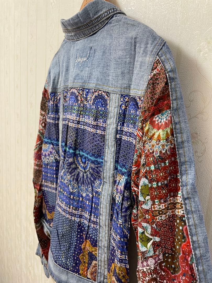 【新品】Desigual パッチワークデニムジャケット 40