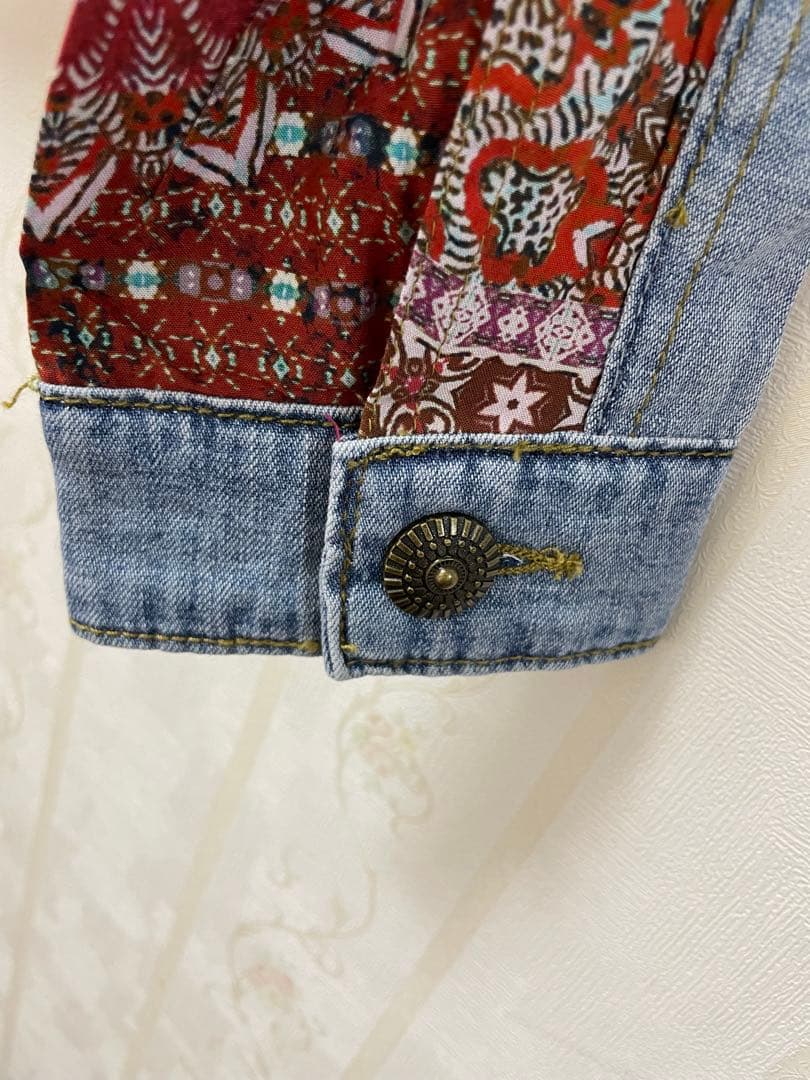 【新品】Desigual パッチワークデニムジャケット 40