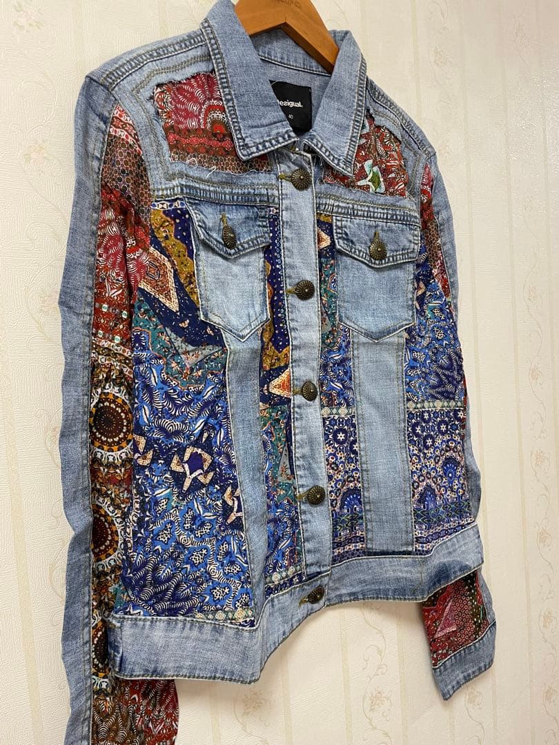 【新品】Desigual パッチワークデニムジャケット 40