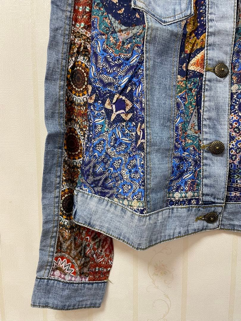 【新品】Desigual パッチワークデニムジャケット 40