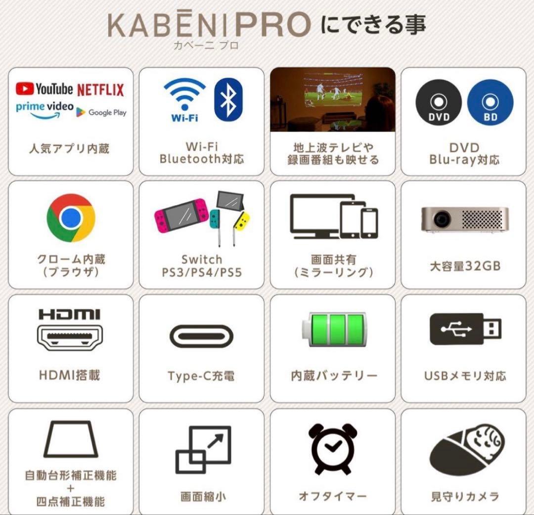 【美品】カベーニpro プロジェクター