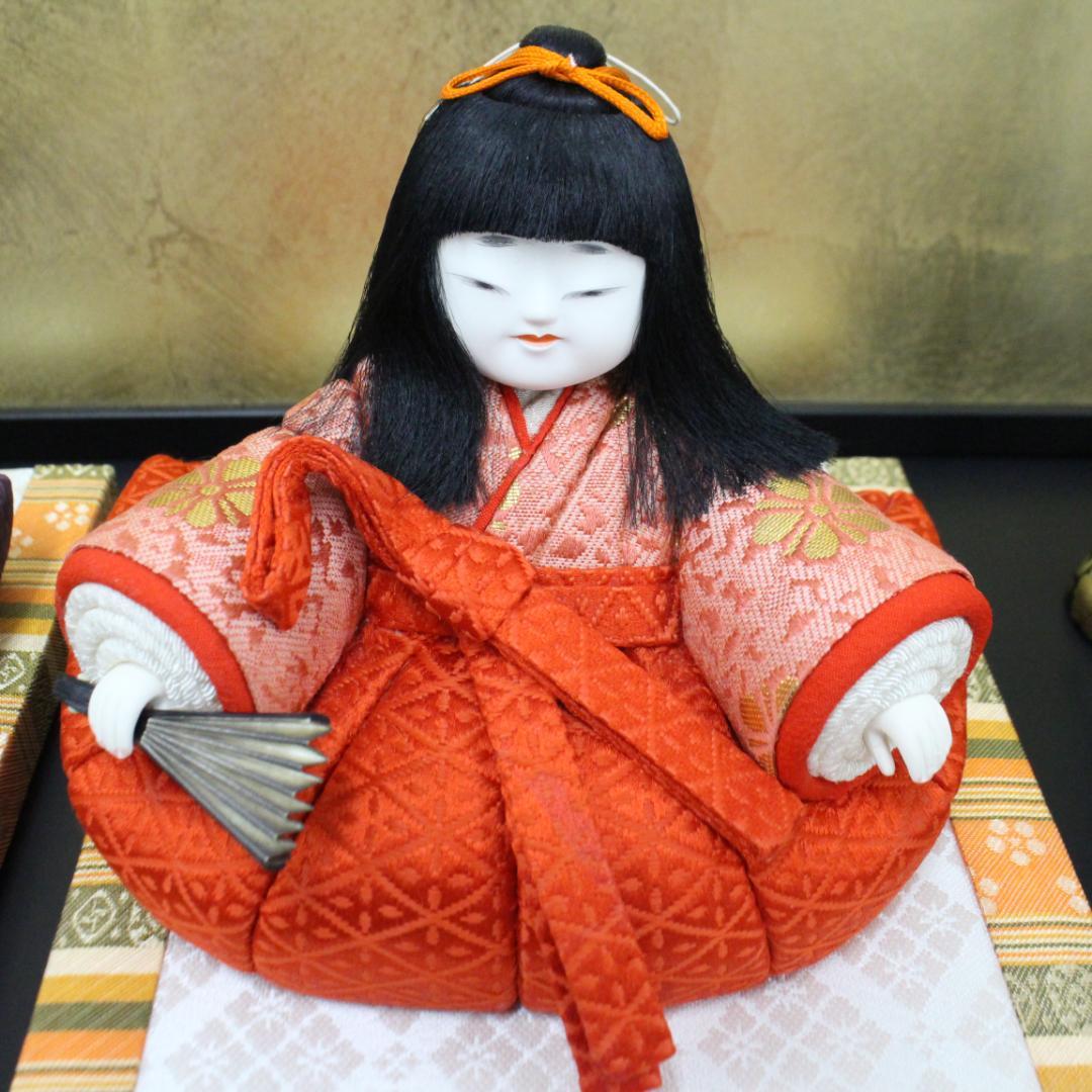 ◇特選 人形 無形文化財 原米州 古典巻袖雛 親王飾り 雛人形 米州人形