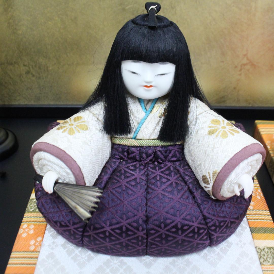 ◇特選 人形 無形文化財 原米州 古典巻袖雛 親王飾り 雛人形 米州人形