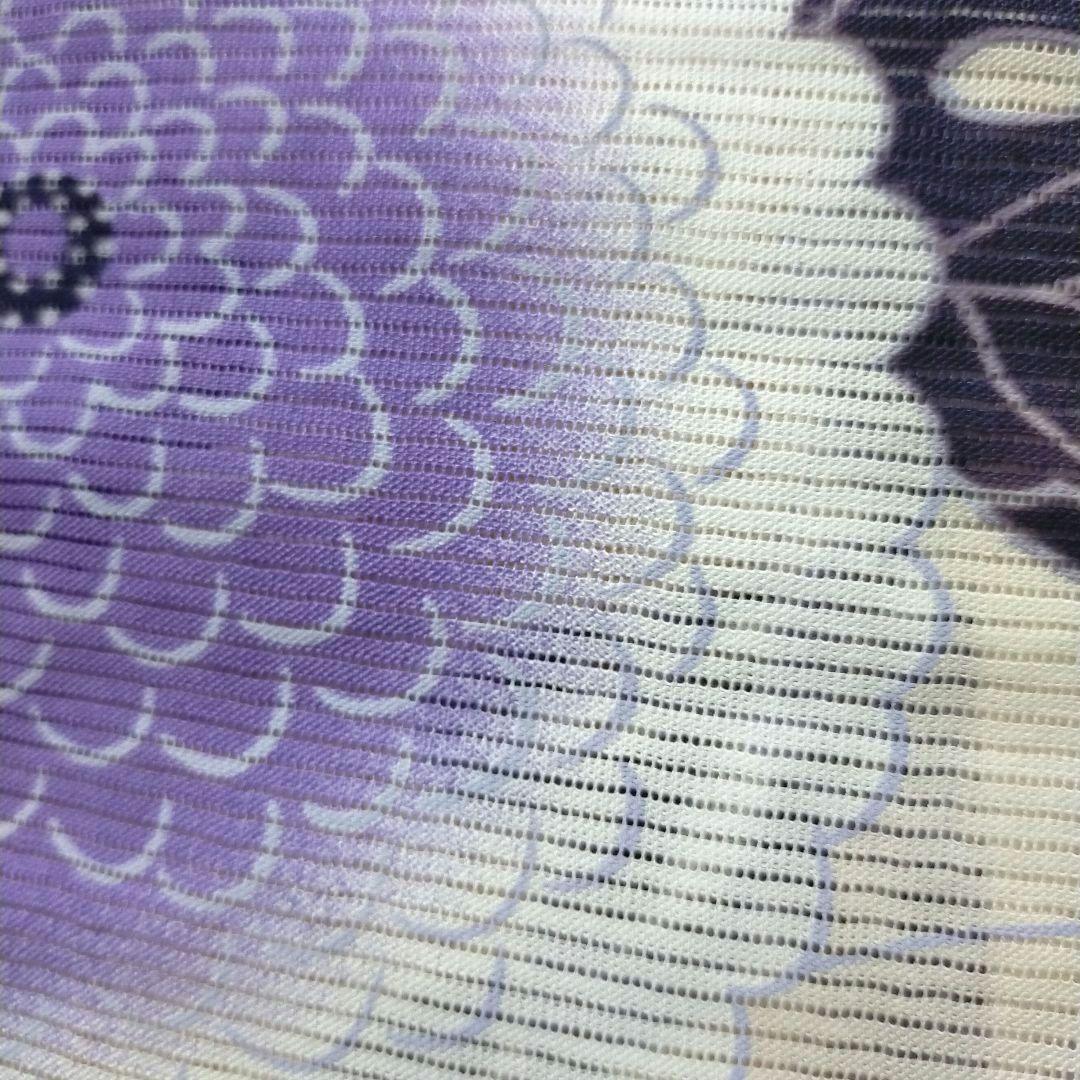 【No.118】綿絽の花柄　浴衣　中古美品